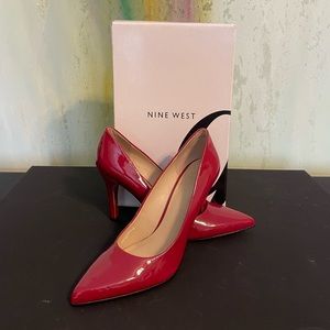 Nine West red patent heels
